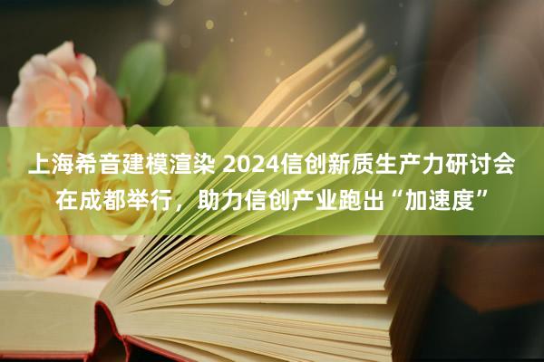 上海希音建模渲染 2024信创新质生产力研讨会在成都举行，助力信创产业跑出“加速度”