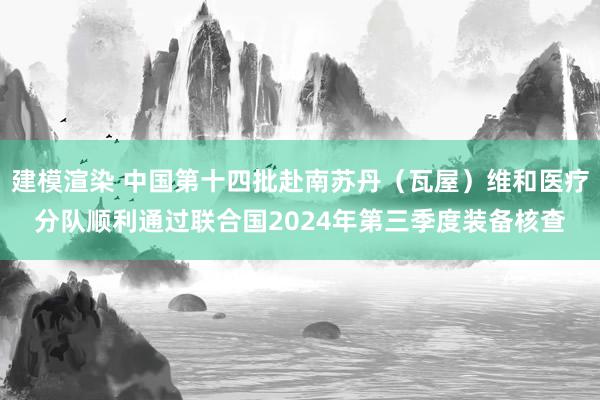 建模渲染 中国第十四批赴南苏丹（瓦屋）维和医疗分队顺利通过联合国2024年第三季度装备核查